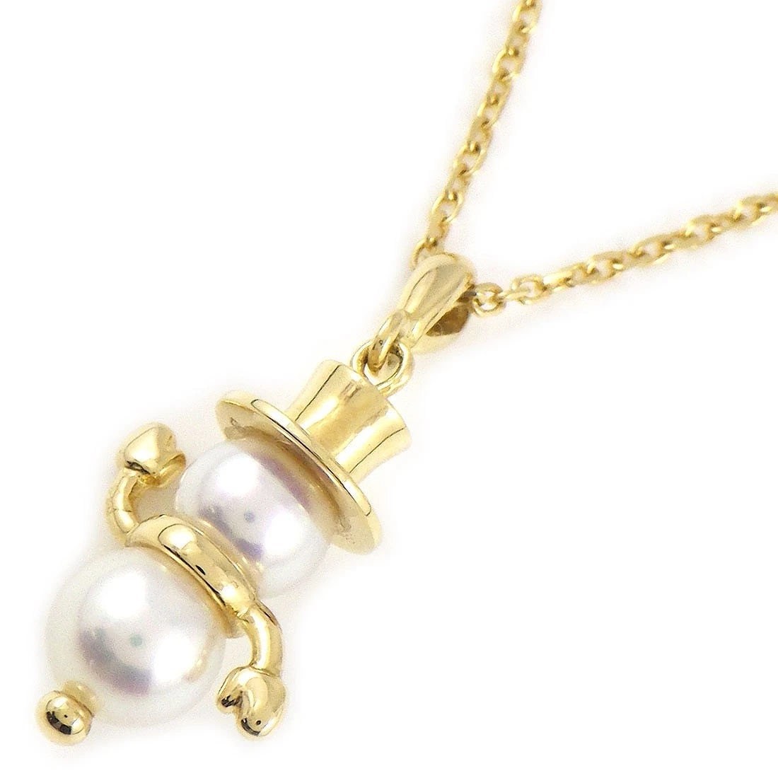 MIKIMOTO NECKLACE PEARL 750(18K) YELLOW GOLD: MIKIMOTO Necklace Pearl 750(18K) Yellow Gold Brand: Mikimoto Type/Style: Necklace Material: 750(18K) Yellow Gold, Main Stone Pearl Color: Yellow Gold Size: Chain Length : 15.62"(inches) / 39.7cmMotif 