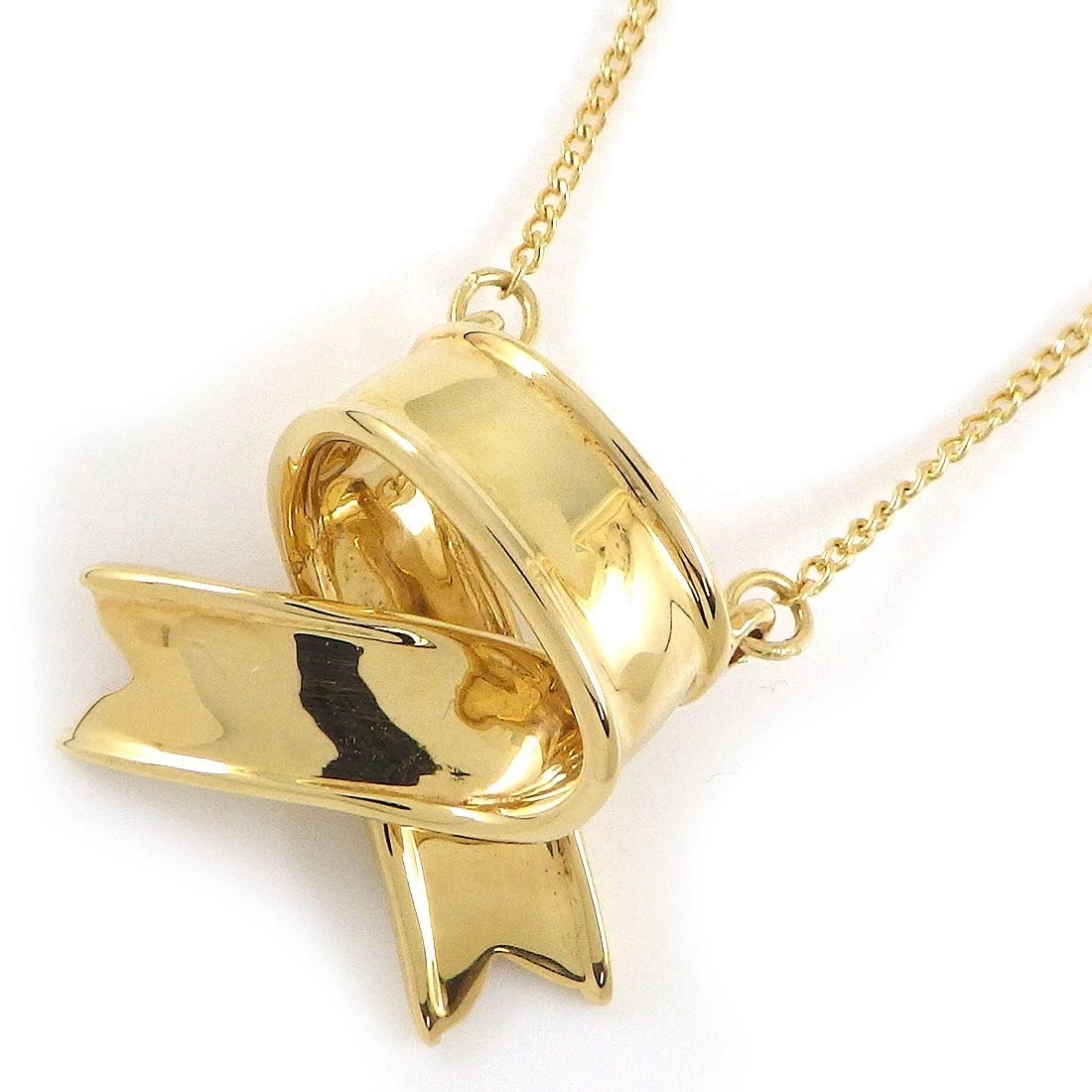 TIFFANY & CO. NECKLACE 750(18K) YELLOW GOLD: Tiffany & Co. Necklace 750(18K) Yellow Gold Brand: Tiffany & Co. Type/Style: Necklace Material: 750(18K) Yellow Gold, Color: Yellow Gold Size: Chain Length : 17.71"(inches) / 45.0cmPendant Top Size : 