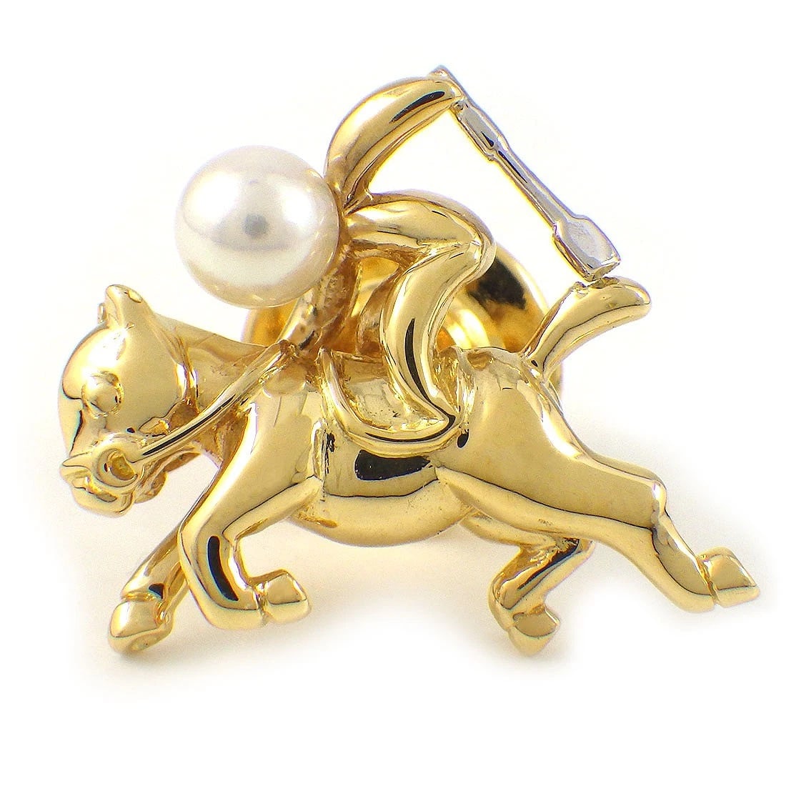 MIKIMOTO BROOCH 750(18K) YELLOW GOLD PT950 PLATINUM: MIKIMOTO Brooch 750(18K) Yellow Gold PT950 Platinum Brand: MIKIMOTO Type/Style: Brooch Material: 750(18K) Yellow Gold, PT950 Platinum, Main Stone Pearl Color: YG,Silver Size: Size : W 0.72" x H 0.64"(