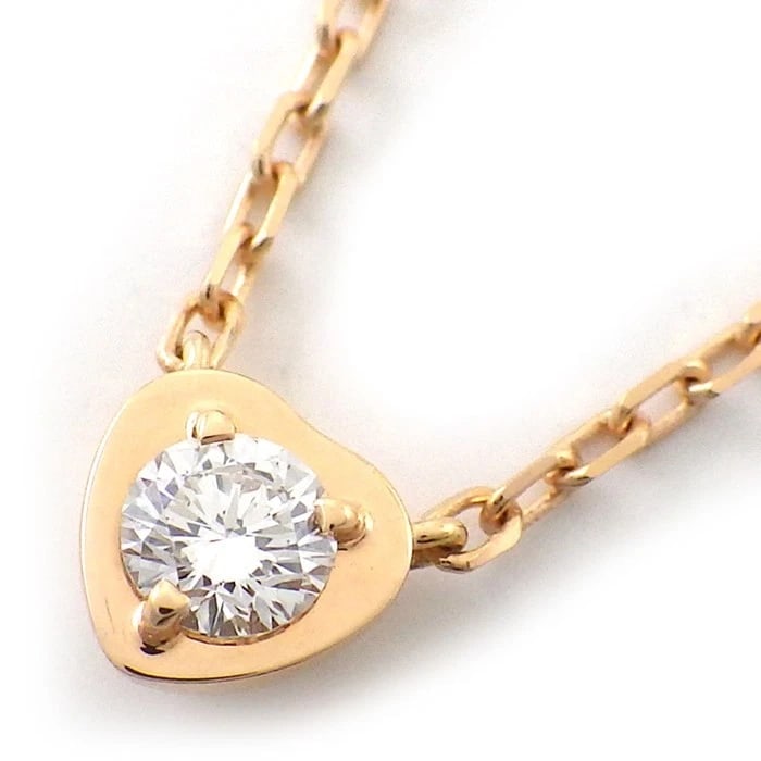 CARTIER NECKLACE DIAMOND 750 ROSE GOLD: Cartier Necklace Diamond 750 Rose Gold Brand: Cartier Type/Style: Necklace Material: 750(18K) Rose(Pink) Gold, Main Stone Natural Color: Rose(Pink) Gold Size: Chain Length : 14.56" & 15.74"(inches) / 