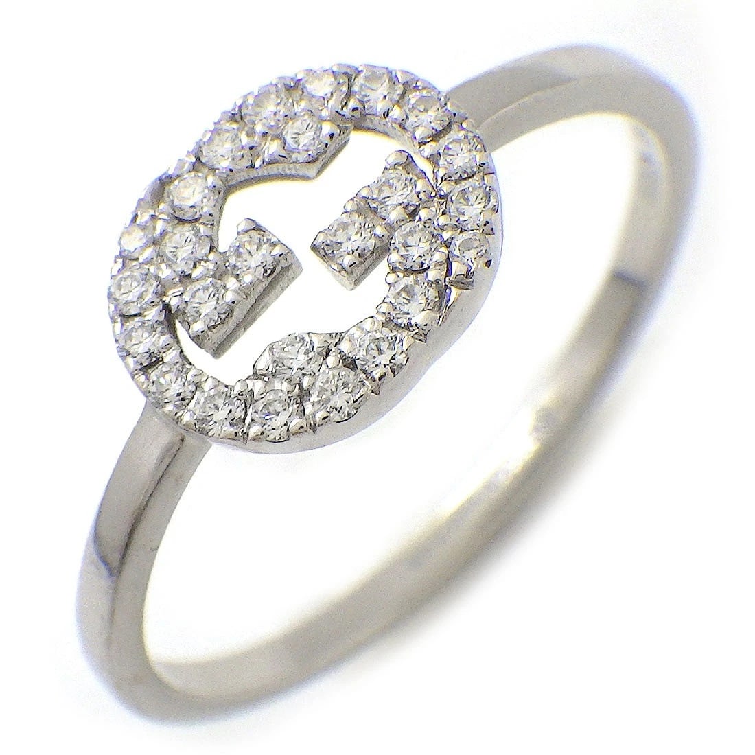 GUCCI RING DIAMOND 750 WHITE GOLD: GUCCI Ring Diamond 750 White Gold Brand: GUCCI Type/Style: Ring Material: 750(18K) White Gold, Main Stone Natural Color: White Gold Size: 6.25US Accessories: None Accessories Notice: When purchasing