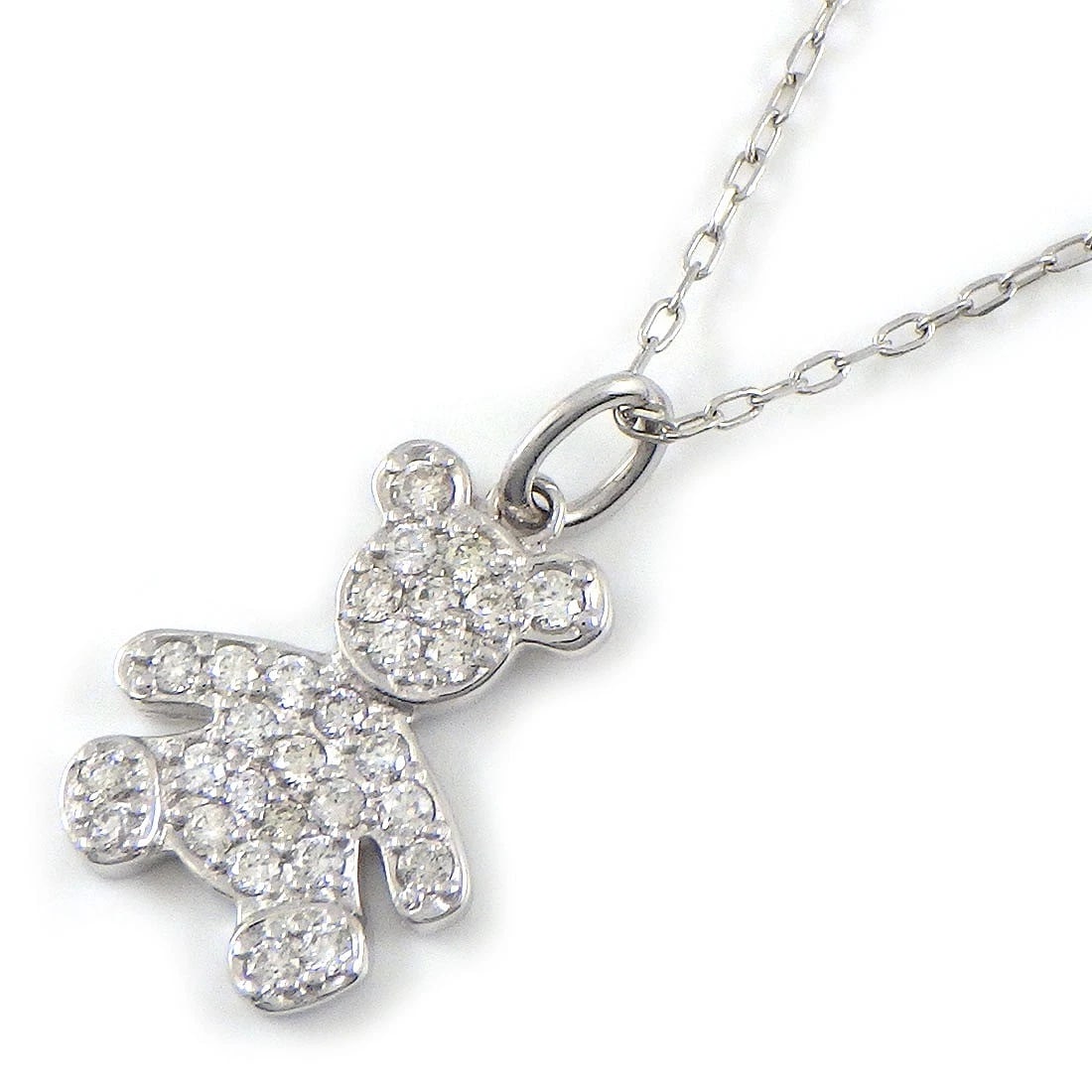 FINE JEWELRY NECKLACE DIAMOND 750(18K) WHITE GOLD (1 of 3)