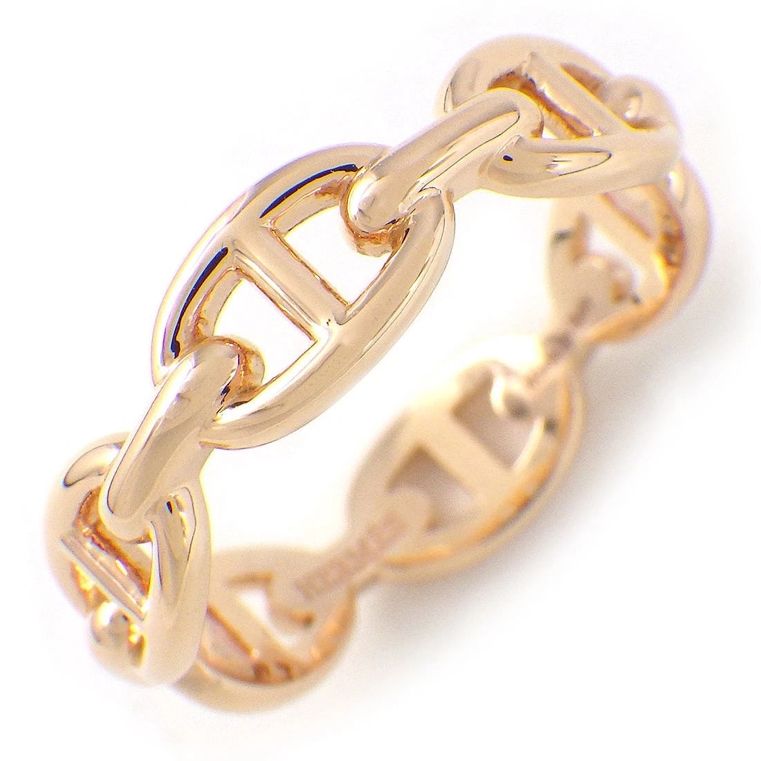 HERMES RING 750 ROSE GOLD: HERMES Ring 750 Rose Gold Brand: HERMES Type/Style: Ring Material: 750(18K) Rose(Pink) Gold, Color: Rose(Pink) Gold Size: US7.75 Accessories: None Accessories Notice: When purchasing pre-o