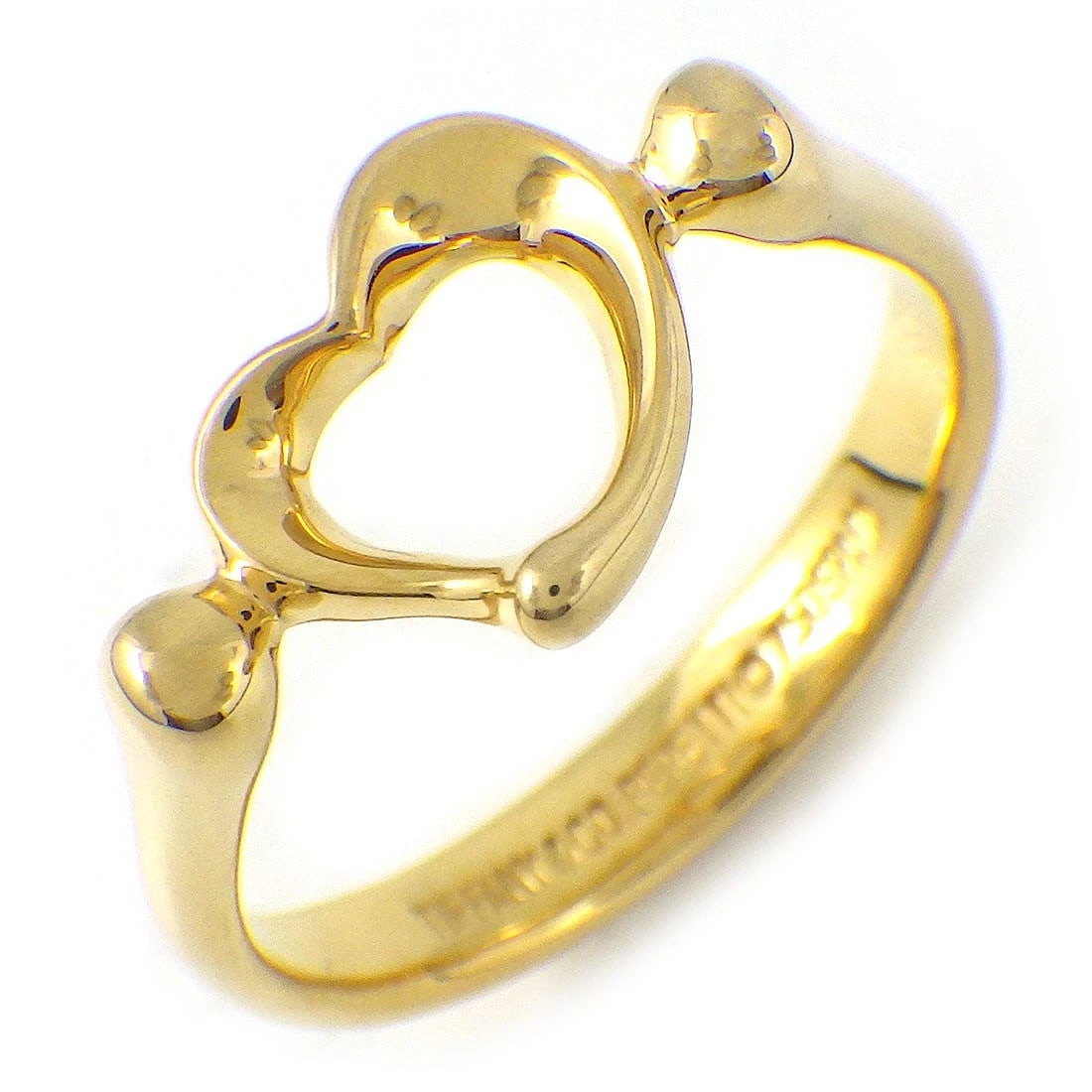 TIFFANY & CO. RING OPEN HEART ELSA PERETTI 750(18K) YELLOW GOLD: Tiffany & Co. Ring Open Heart Elsa Peretti 750(18K) Yellow Gold Brand: Tiffany & Co. Type/Style: Ring Material: 750(18K) Yellow Gold, Color: Yellow Gold Size: US5.75 Accessories: None Acce
