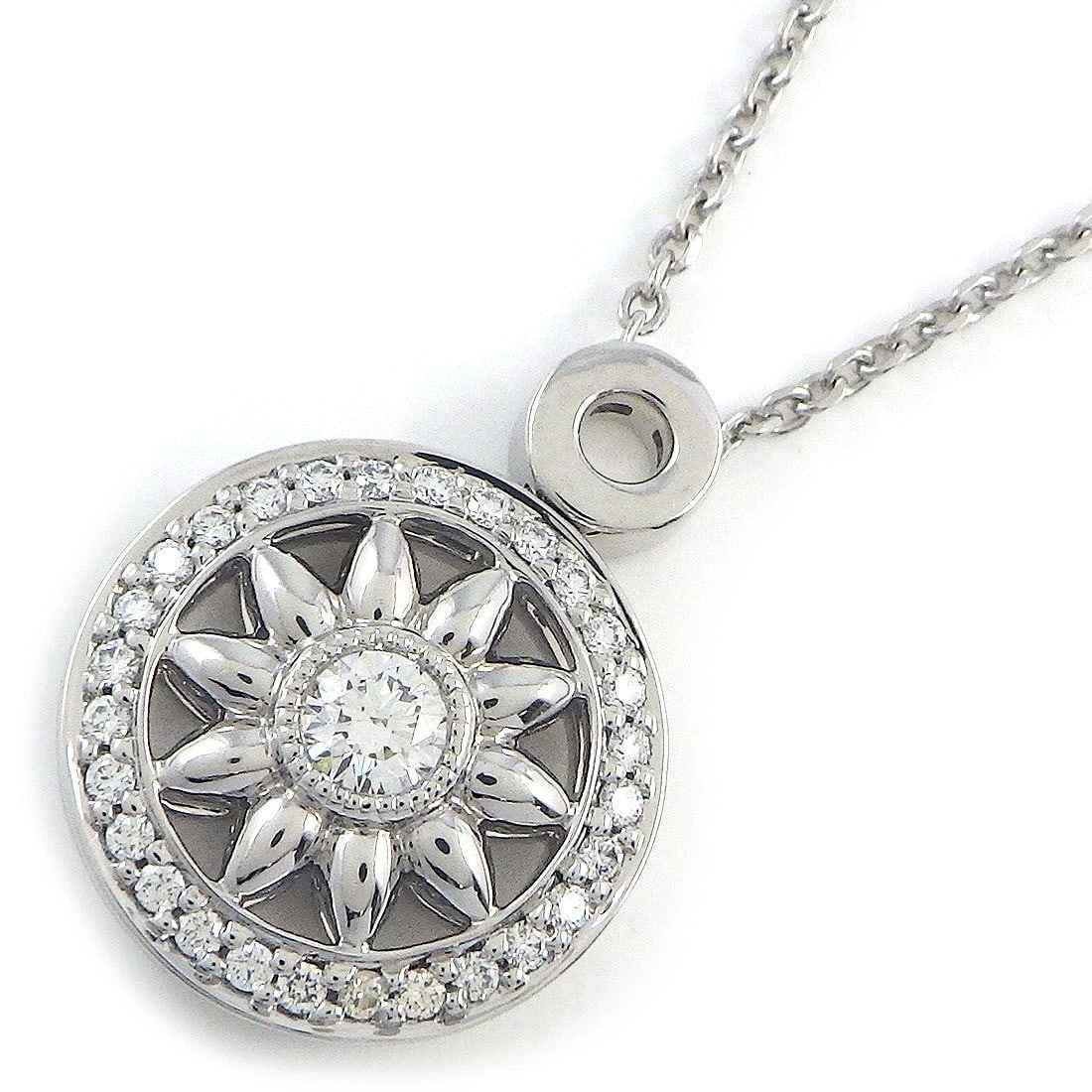 HARRY WINSTON NECKLACE DIAMOND PT950: HARRY WINSTON Necklace Diamond PT950 Brand: HARRY WINSTON Type/Style: Necklace Material: PT950 Platinum, Main Stone Natural Color: Silver Size: Chain Length : 15.86"(inches) / 40.3cmMotif Size : W 0.5