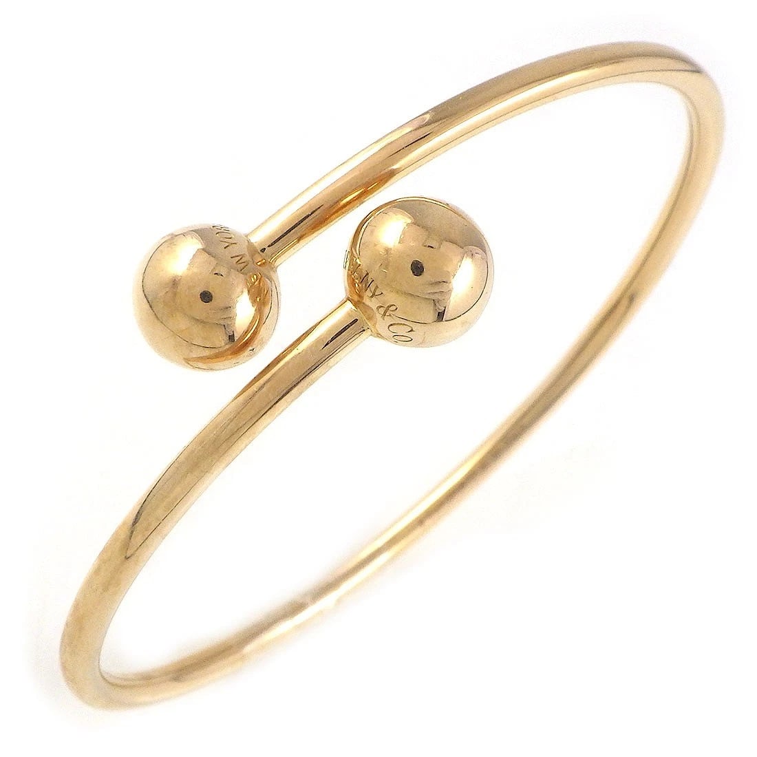 TIFFANY & CO. BANGLE HARDWARE BALL 750(18K) ROSE(PINK) GOLD: Tiffany & Co. Bangle Hardware Ball 750(18K) Rose(Pink) Gold Brand: Tiffany & Co. Type/Style: Bangle Material: 750(18K) Rose(Pink) Gold, Color: Rose(Pink) Gold Size: Wrist Size : 5.66"(inches) / 14.4cm