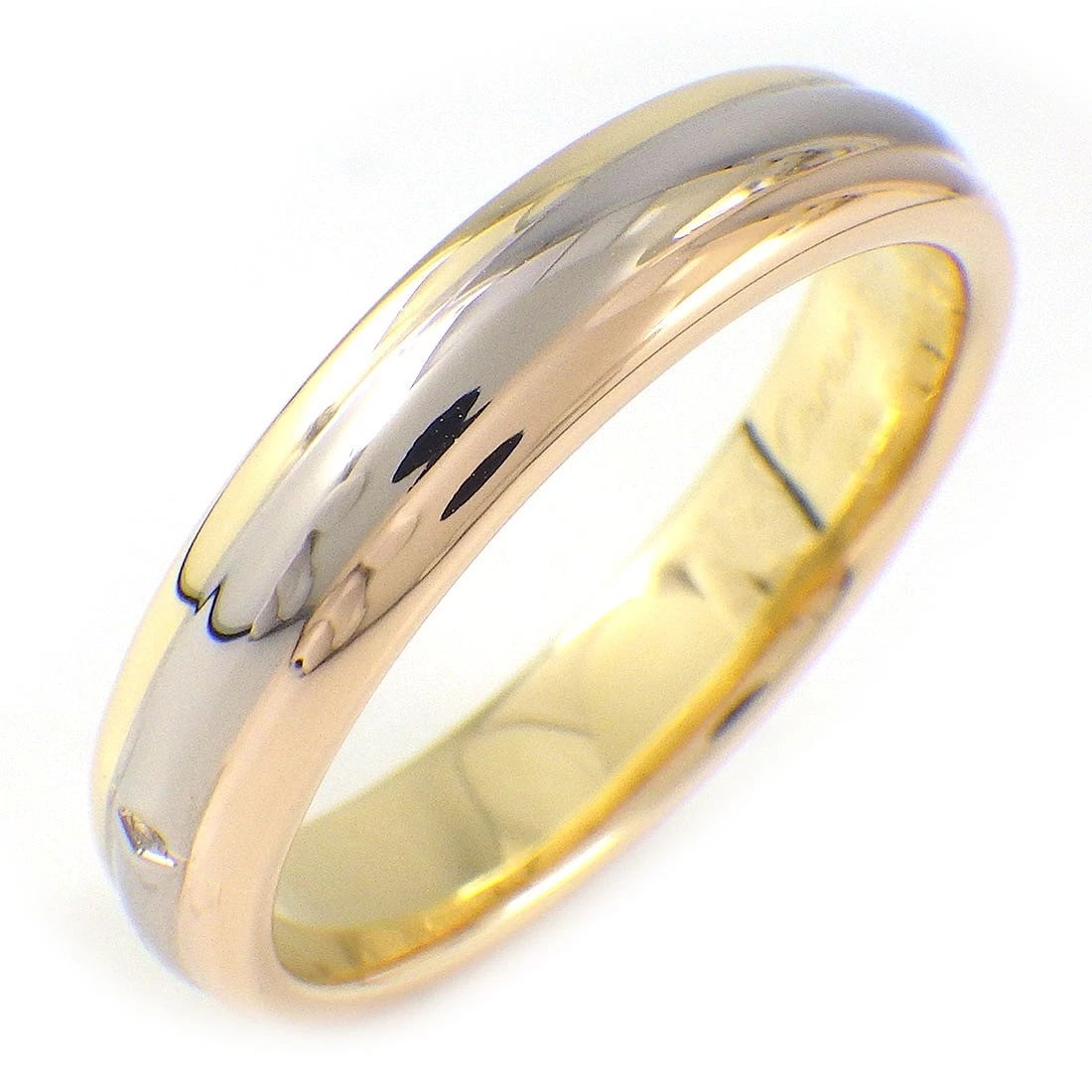 CARTIER RING VENDOME TRINITY WEDDING 750(18K) TRI-COLOR GOLD: Cartier Ring Vendome Trinity Wedding 750(18K) Tri-Color Gold Brand: Cartier Type/Style: Ring Material: 750(18K) Tri-Color Gold, Color: None Size: US9.5 Accessories: None Accessories Notice