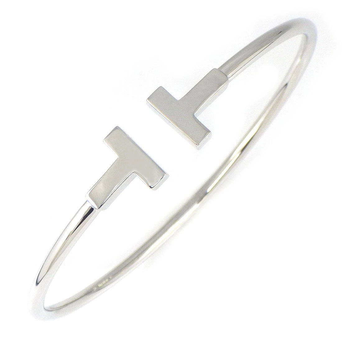 TIFFANY & CO. BANGLE 750(18K) WHITE GOLD: Tiffany & Co. Bangle 750(18K) White Gold Brand: Tiffany & Co. Type/Style: Bangle Material: 750(18K) White Gold, Color: White Gold Size: Wrist Size : 6.29"(inches) / 16.0cm Bangle Width :