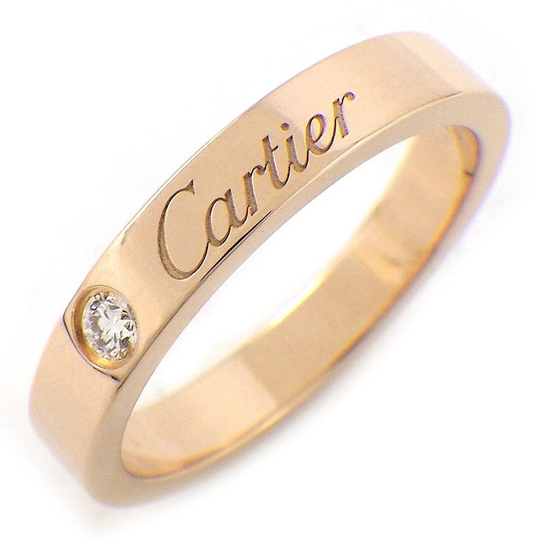CARTIER RING DIAMOND 750RG: Cartier Ring Diamond 750RG Brand: Cartier Type/Style: Ring Material: 750(18K) Rose(Pink) Gold, Main Stone Natural Color: Rose(Pink) Gold Size: US4.75 Accessories: None Accessories Notice: