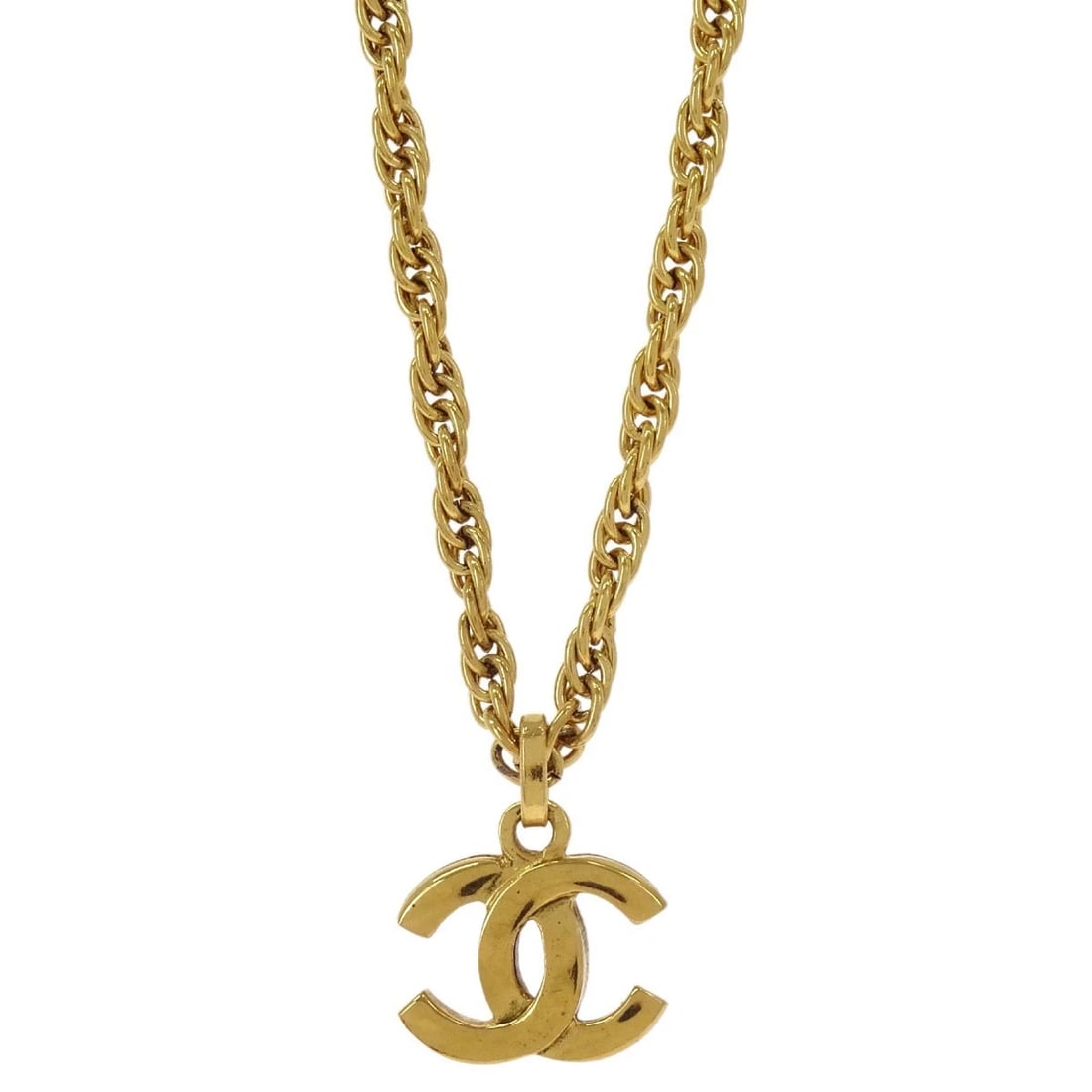 CHANEL GOLD PENDANT NECKLACE: Chanel Gold Pendant Necklace Brand: CHANEL Type/Style: Necklace Material: Gold Plated, Color: Gold Size: Chain(Overall) : 40.0 cm Top : W 1.7 x H 1.2 cm Accessories: None Accessories Notic