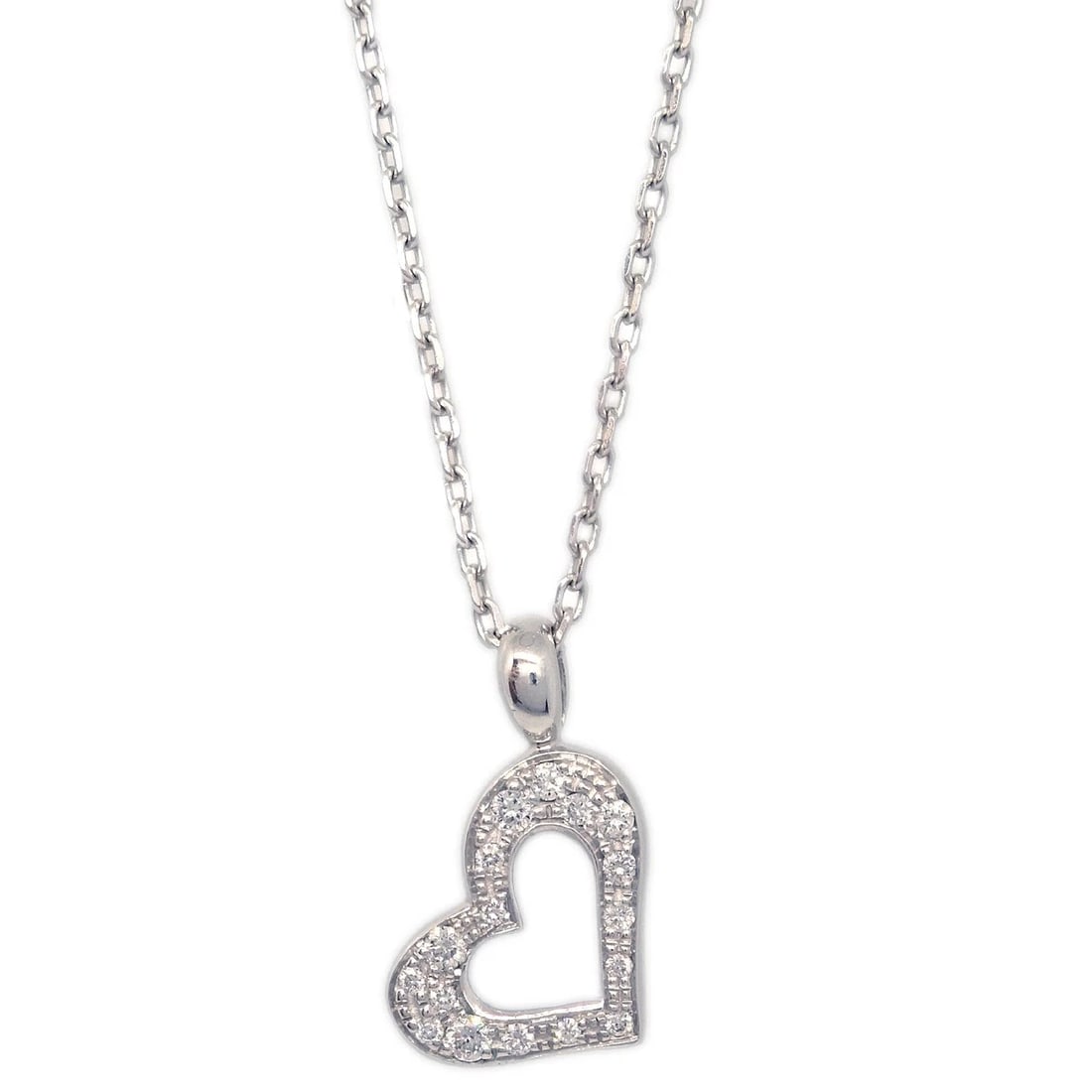 PIAGET LIMELIGHT PENDANT NECKLACE AU750 DIAMOND: Piaget Limelight Pendant Necklace Au750 Diamond Brand: Piaget Type/Style: Necklace Material: Au750(750WG), Main Stone Natural Color: Silver Size: Chain(Overall) : 42.0 cm Top : W 0.9 x H 1.2 cm