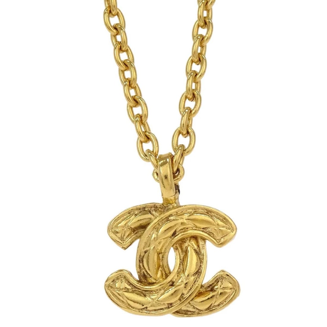 CHANEL CHAIN PENDANT NECKLACE GOLD: Chanel Chain Pendant Necklace Gold Brand: Chanel Type/Style: Necklace Material: Gold Plated, Color: Gold Size: Chain(Overall) : 54.0 cm Top : W 2.5 x H 2.0 cm Accessories: None Accessories