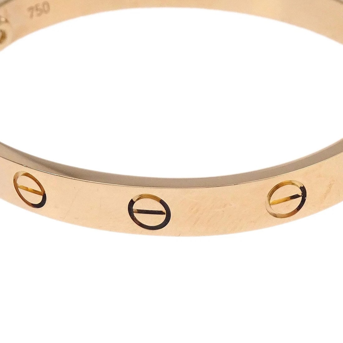 CARTIER LOVE BRACELET BANGLE: Cartier Love Bracelet Bangle Brand: Cartier Type/Style: Bracelet Material: 750PG, Color: Gold Size: Inner circumference : 15.5 cm Accessories: None Accessories Notice: When purchasing pre-
