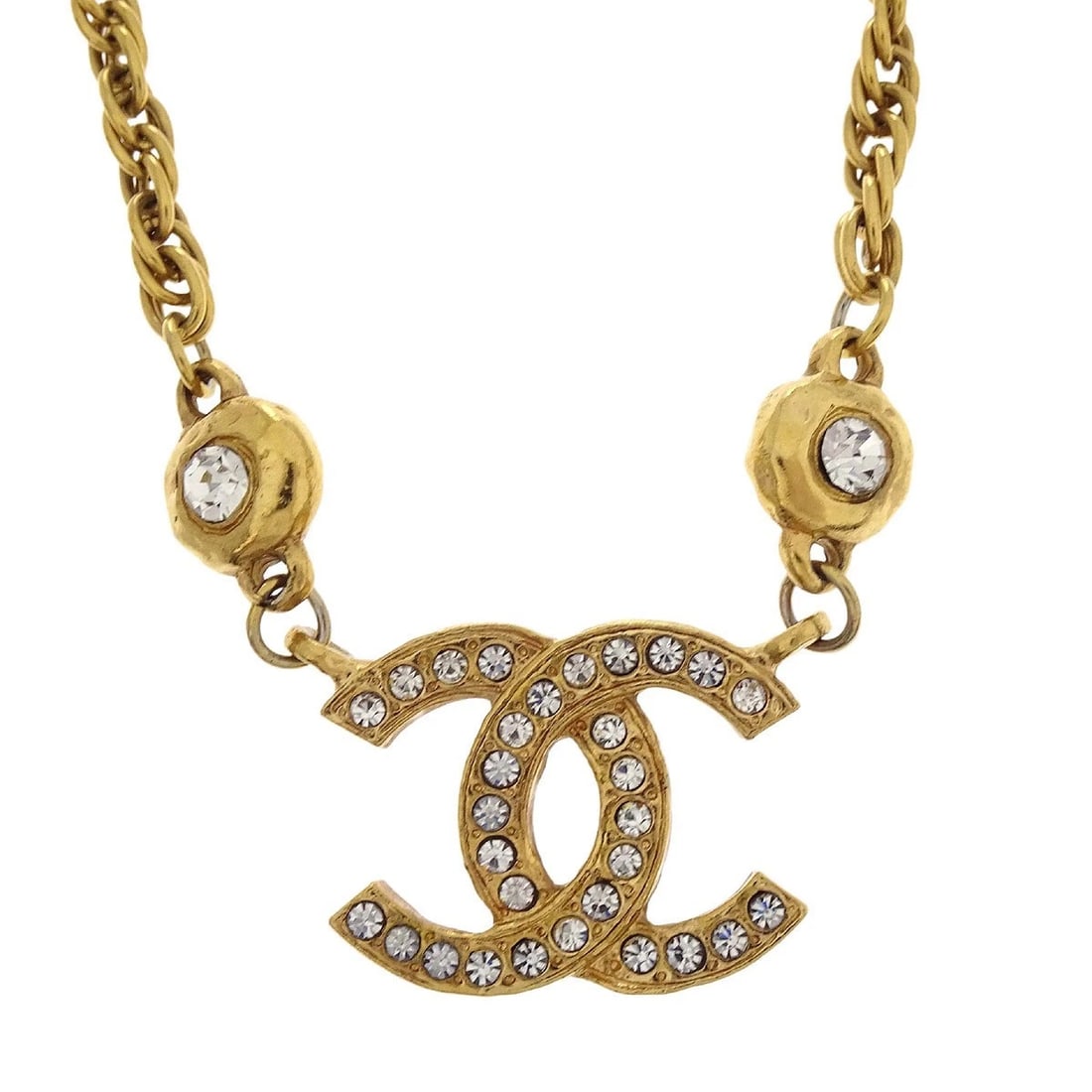 CHANEL CHAIN PENDANT NECKLACE GOLD: Chanel Chain Pendant Necklace Gold Brand: CHANEL Type/Style: Pendant Material: Gold-plated, Color: Gold Size: Chain(Overall) : 46.0 cm Charm : W 2.9 x H 2.3 cm Accessories: None Accessorie