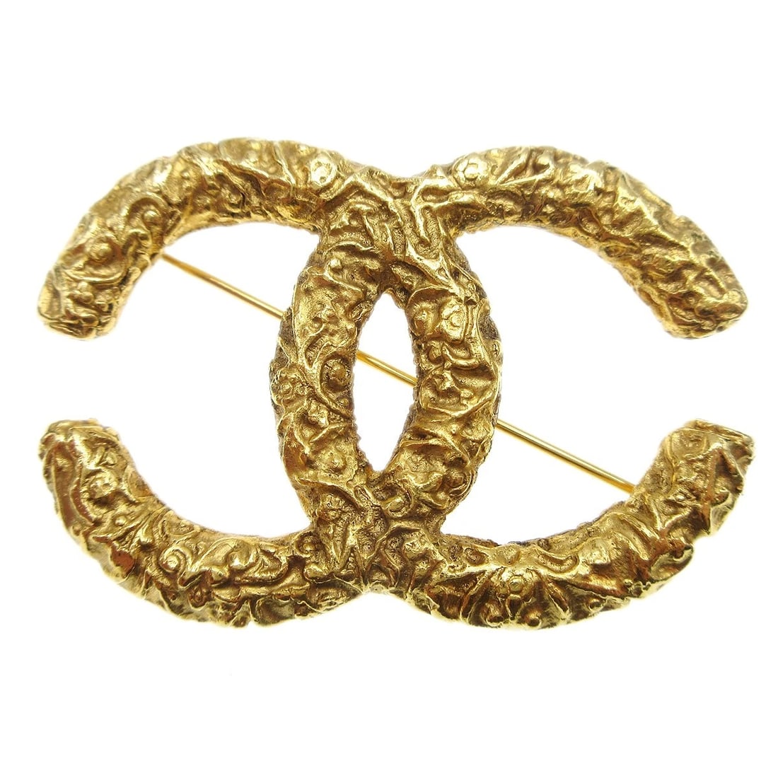 CHANEL BROOCH PIN GOLD: Chanel Brooch Pin Gold Brand: CHANEL Type/Style: Brooch Material: Gold-plated, Color: Gold Size: W 5.0 x H 3.5 cm Accessories: None Accessories Notice: When purchasing pre-owned goods, ple