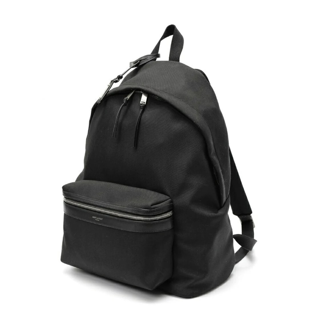 SAINT LAURENT CITY BACKPACK CANVAS BLACK: Saint Laurent City Backpack Canvas Black Brand: Saint Laurent Type/Style: Backpack Material: Nylon , Leather Color: Black Size: (HxWxD) 41cm x 31cm x 15cm / 16.14'' x 12.2'' x 5.9' Accessories: None