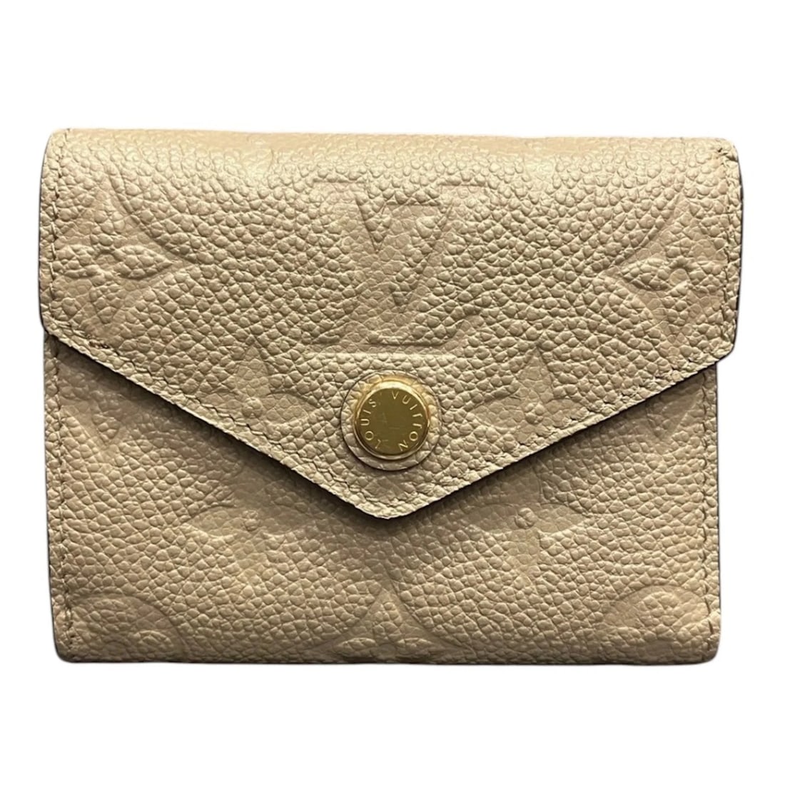 LOUIS VUITTON PORTEFEUILLE ZOE TRI-FOLD WALLET: Louis Vuitton Portefeuille Zoe Tri-fold Wallet Brand: Louis Vuitton Type/Style: Wallet (tri-fold) Material: Leather Color: Tourterelle Size: (HxWxD) 8cm x 10cm x 2.5cm / 3.14'' x 3.93'' x 0.98'' A