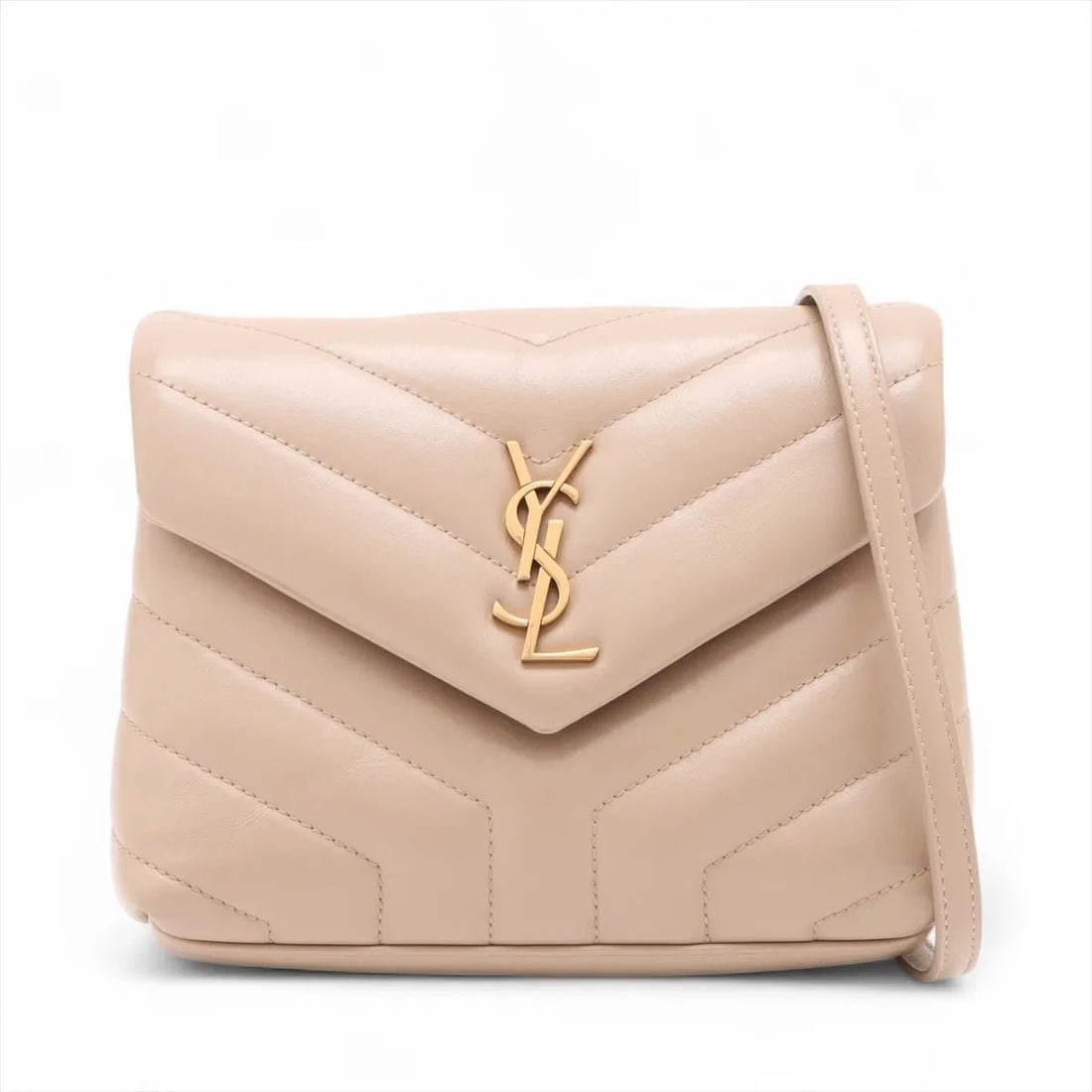 SAINT LAURENT PARIS LULU LEATHER SHOULDER BAG: Saint Laurent Paris Lulu Leather Shoulder bag Brand: Saint Laurent Paris Type/Style: Shoulder Bag Material: Leather Color: Beige Size: Height:5.7inchLength:7.1inchDepth:2.6inch Accessories: None <