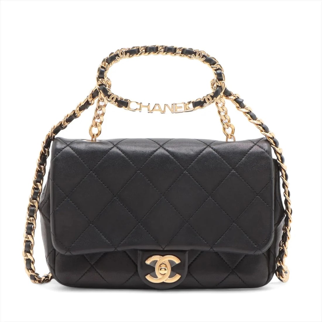 CHANEL MATELASSE LEATHER SINGLE FLAP SINGLE CHAIN BAG: Chanel Matelasse Leather Single Flap Single Chain Bag Brand: Chanel Type/Style: Shoulder Bag Material: Leather Color: Black Size: Height:5.7inchLength:8.1inchDepth:2.6inch Accessories: None