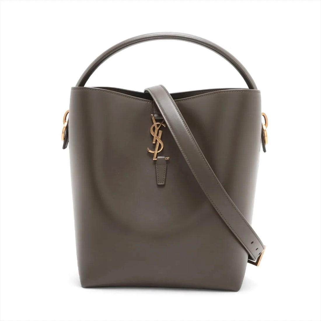 SAINT LAURENT PARIS LE LEATHER 2 WAY SHOULDER BAG: Saint Laurent Paris LE Leather 2 Way Shoulder Bag Brand: Saint Laurent Paris Type/Style: Shoulder Bag Material: Leather Color: Green Size: Height:9.8inchLength:7.7inchDepth:6.3inch Accessories: No