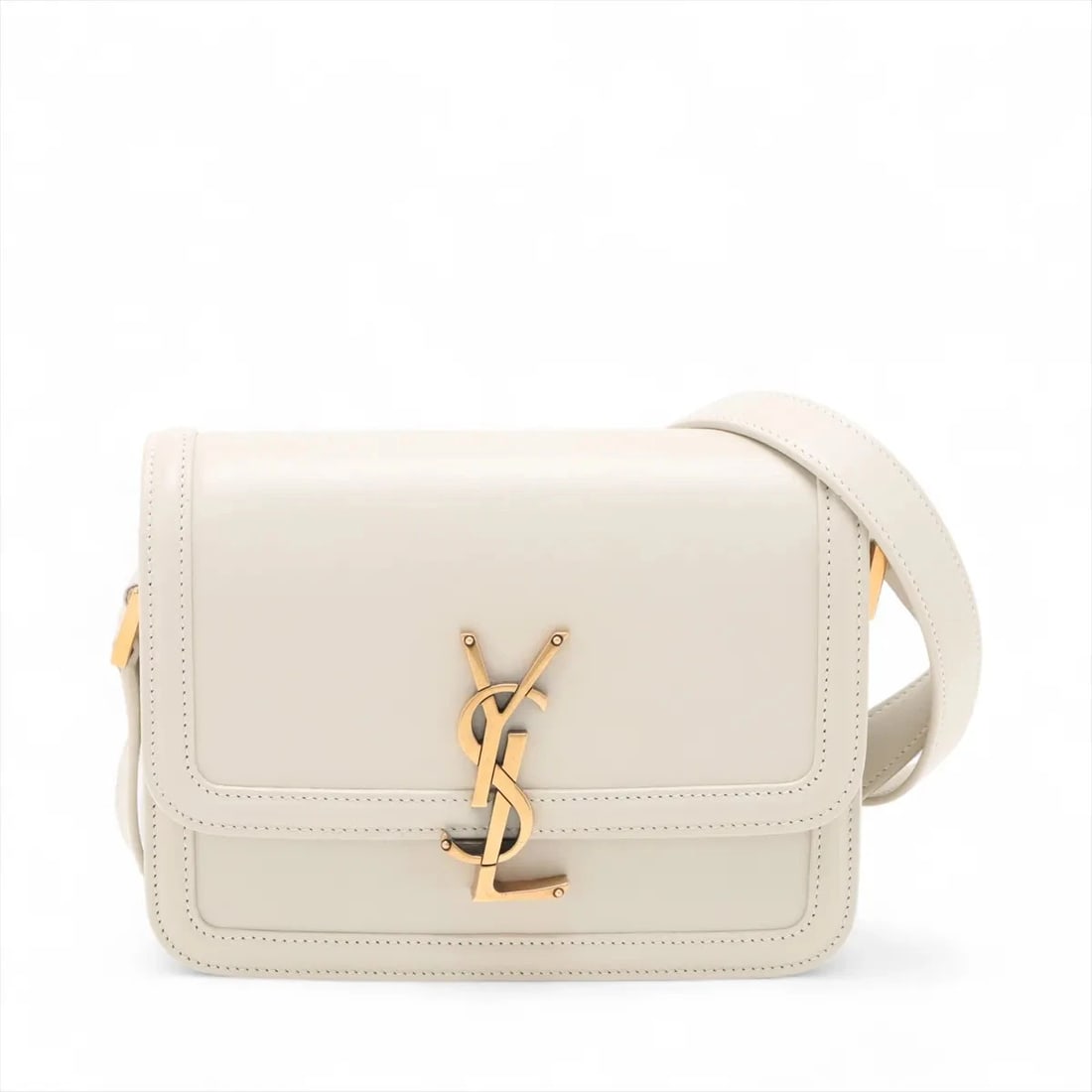 SAINT LAURENT PARIS SOLFERINO LEATHER SHOULDER BAG: Saint Laurent Paris Solferino Leather Shoulder bag Brand: Saint Laurent Paris Type/Style: Shoulder Bag Material: Leather Color: White Size: Height:5.5inchLength:7.3inchDepth:2.2inch Accessories: N