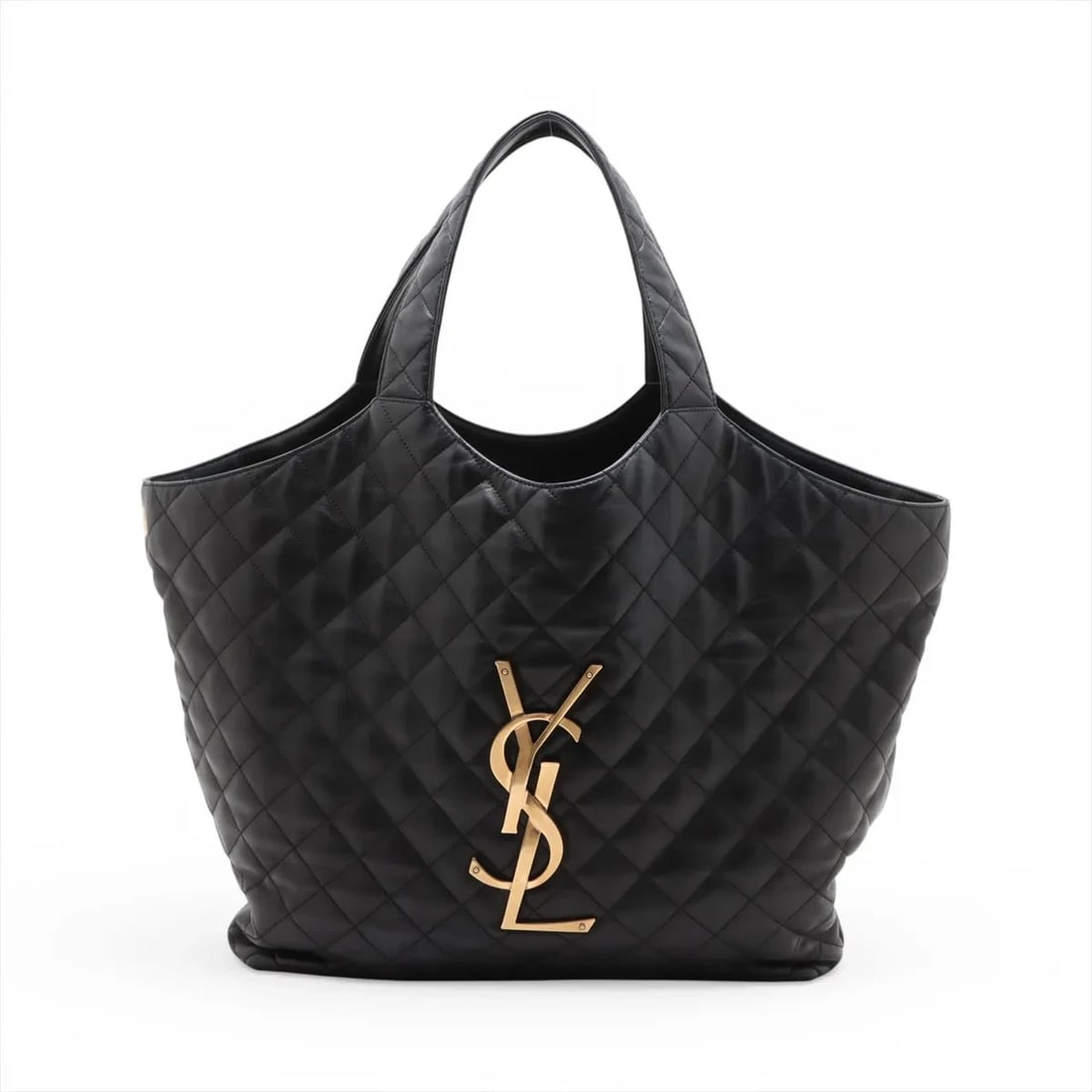 SAINT LAURENT PARIS AGAL LEATHER TOTE BAG: Saint Laurent Paris Agal Leather Tote bag Brand: Saint Laurent Paris Type/Style: Tote Bag Material: Leather Color: Black Size: Height:14.6inchLength:14.0inchDepth:3.0inch Accessories: None