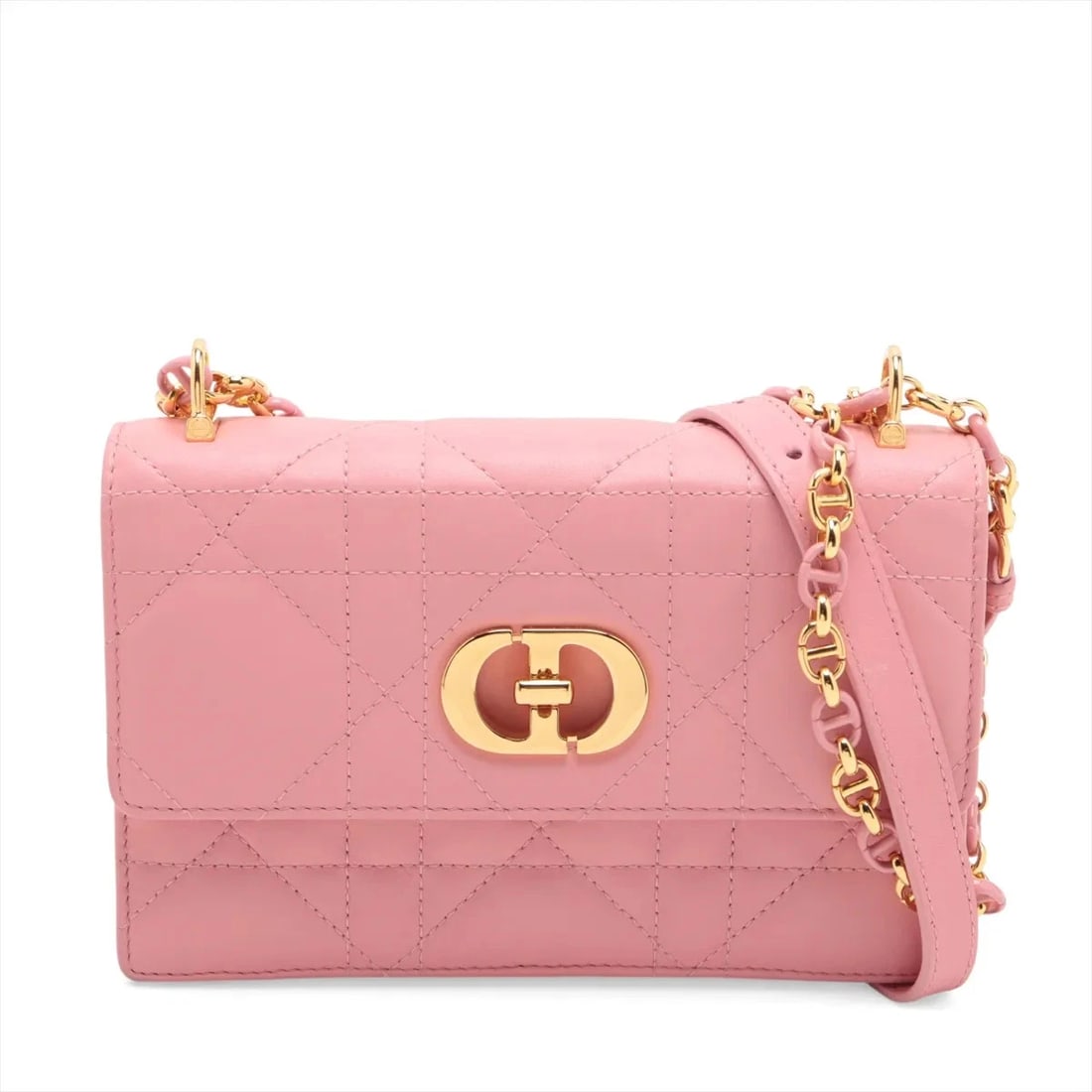 CHRISTIAN DIOR CANNAGE MISTAKES CARO LEATHER CHAIN SHOULDER BAG: Christian Dior Cannage mistakes Caro Leather Chain Shoulder Bag Brand: Christian Dior Type/Style: Shoulder Bag Material: Leather Color: Pink Size: Height:4.7inchLength:7.3inchDepth:1.8inch Accesso