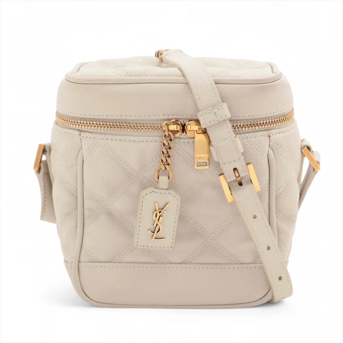 SAINT LAURENT PARIS LEATHER CHAIN SHOULDER BAG: Saint Laurent Paris Leather Chain Shoulder Bag Brand: Saint Laurent Paris Type/Style: Shoulder Bag Material: Leather Color: White Size: Height:6.5inchLength:5.5inchDepth:3.5inch Accessories: None