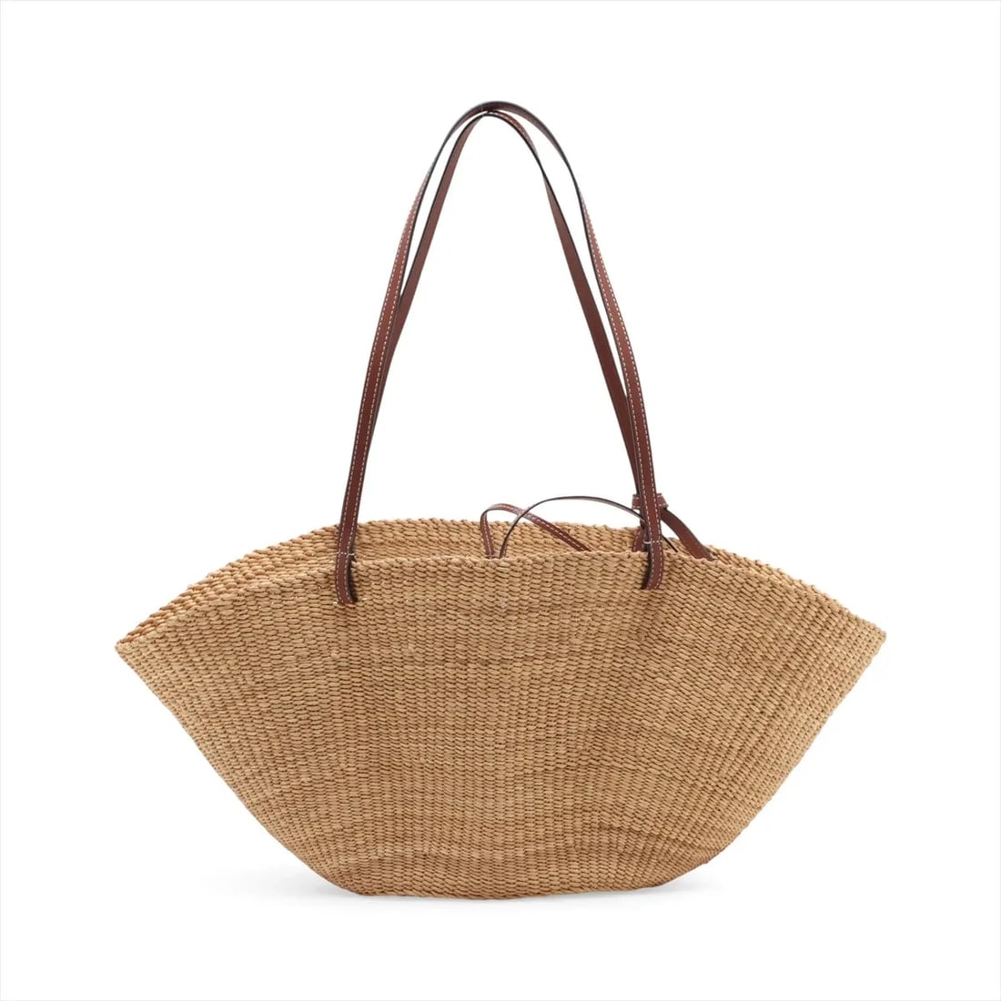 LOEWE SMALL SHELL BASKET RAFFIA STRAW BAG - 2