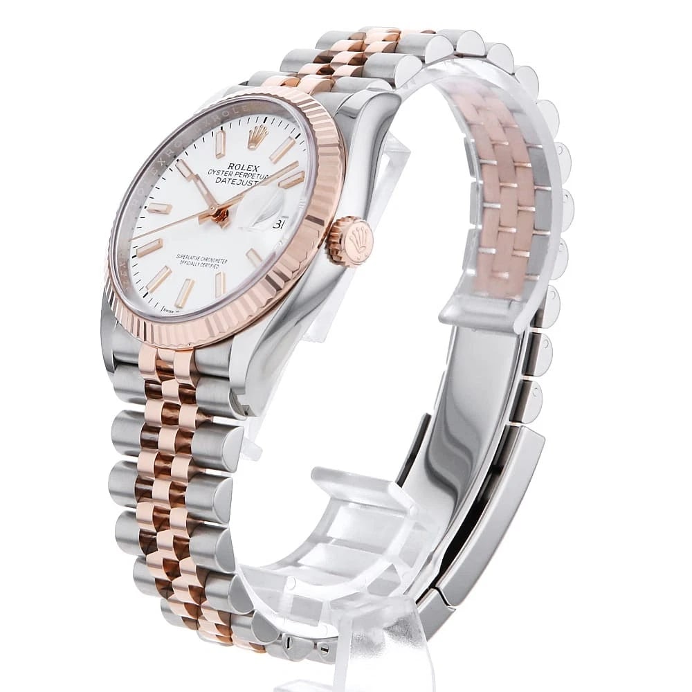 ROLEX DATEJUST WHITE WATCH - 2