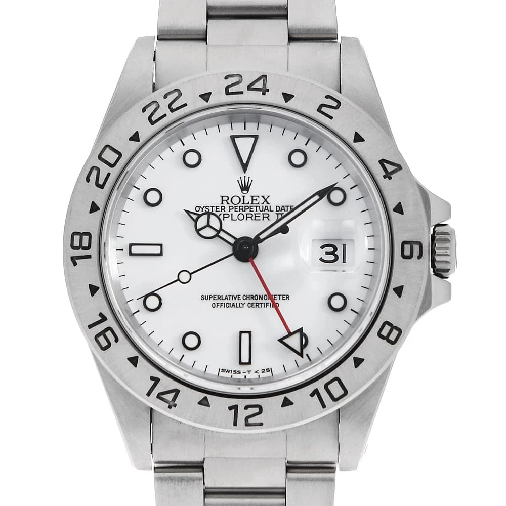 ROLEX EXPLORER WHITE STAINLESS STEEL WATCH: ROLEX Explorer white Stainless Steel Watch Brand: ROLEX Type/Style: Wrist watch Material: Band Material Stainless Steel, Case Material Stainless Steel Color: Dial Color White Size: Case:W40mm Circumfe