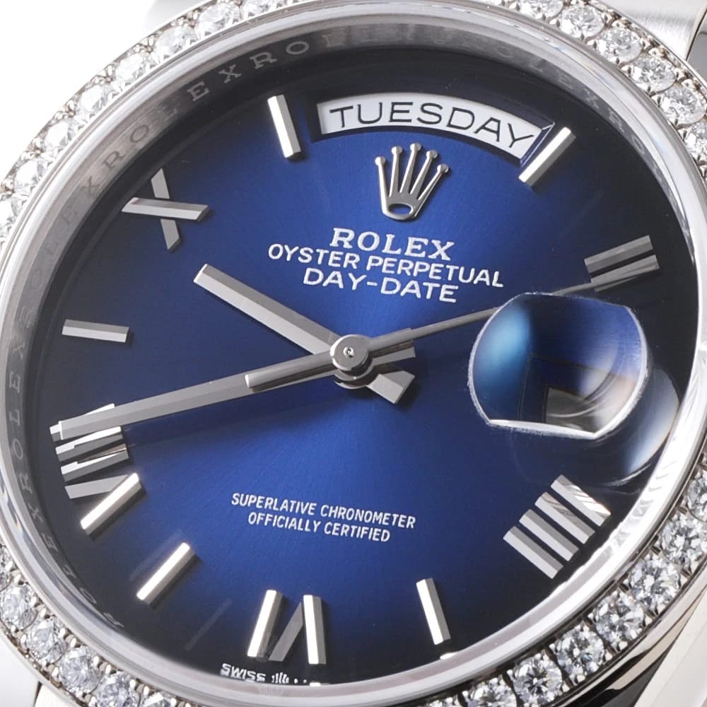 ROLEX DATE DIAMOND BEZEL WATCH - 4