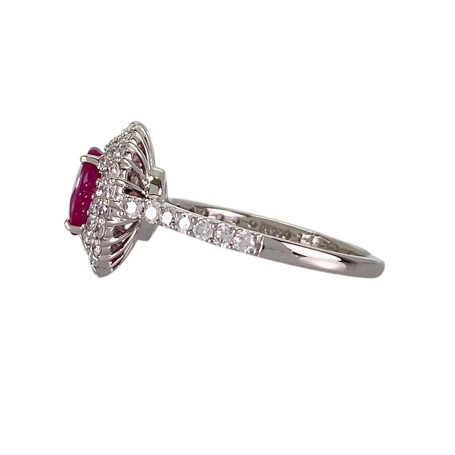 RING PLATINUM RUBY DIAMOND - 2