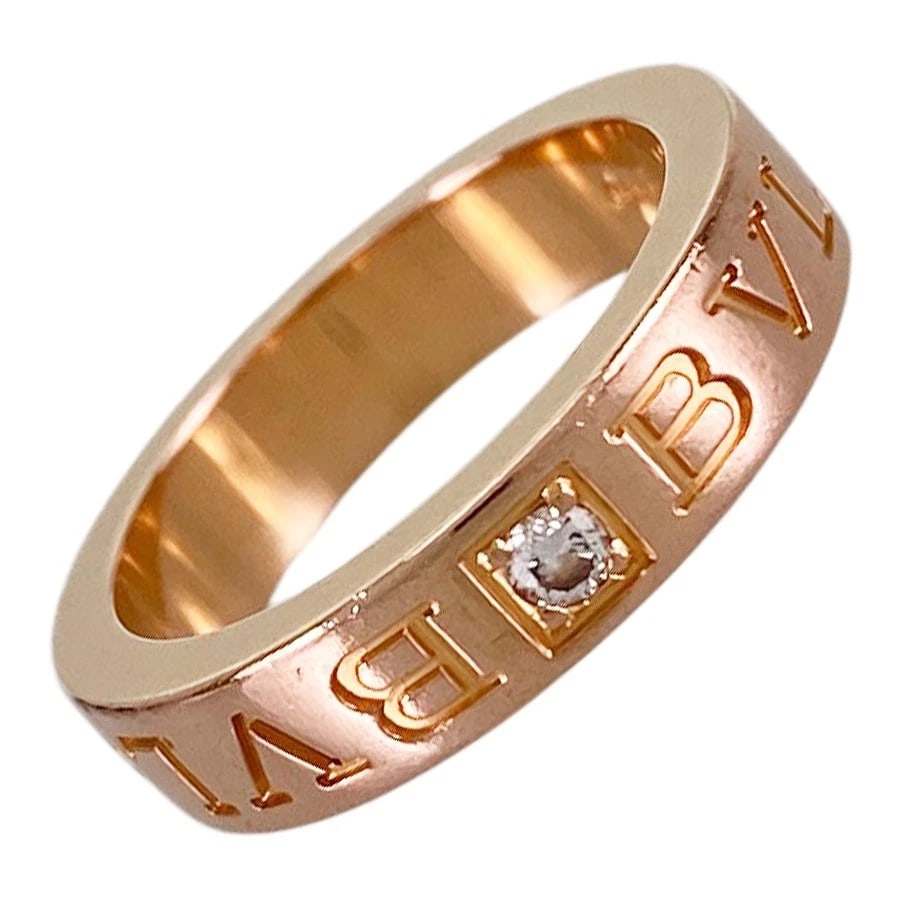 BVLGARI ESSENTIAL ROSE GOLD DIAMOND RING: BVLGARI Essential Rose gold Diamond Ring Brand: BVLGARI Type/Style: Ring Material: 18K Rose Gold, Main Stone Natural Color: Gold Size: US:4 Accessories: None Accessories Notice: When purch