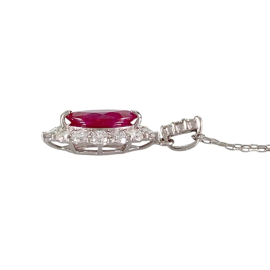 NECKLACE PLATINUM RUBY DIAMOND DIAMOND - 2