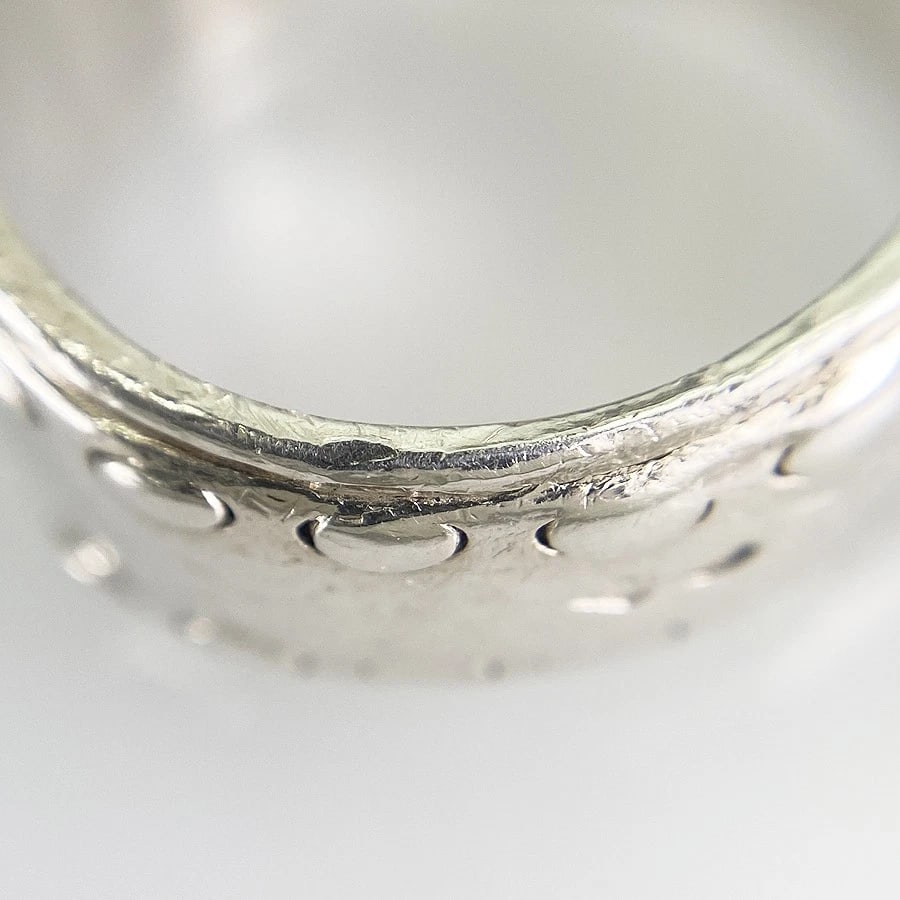 HERMES MEXICO SILVER RING - 7