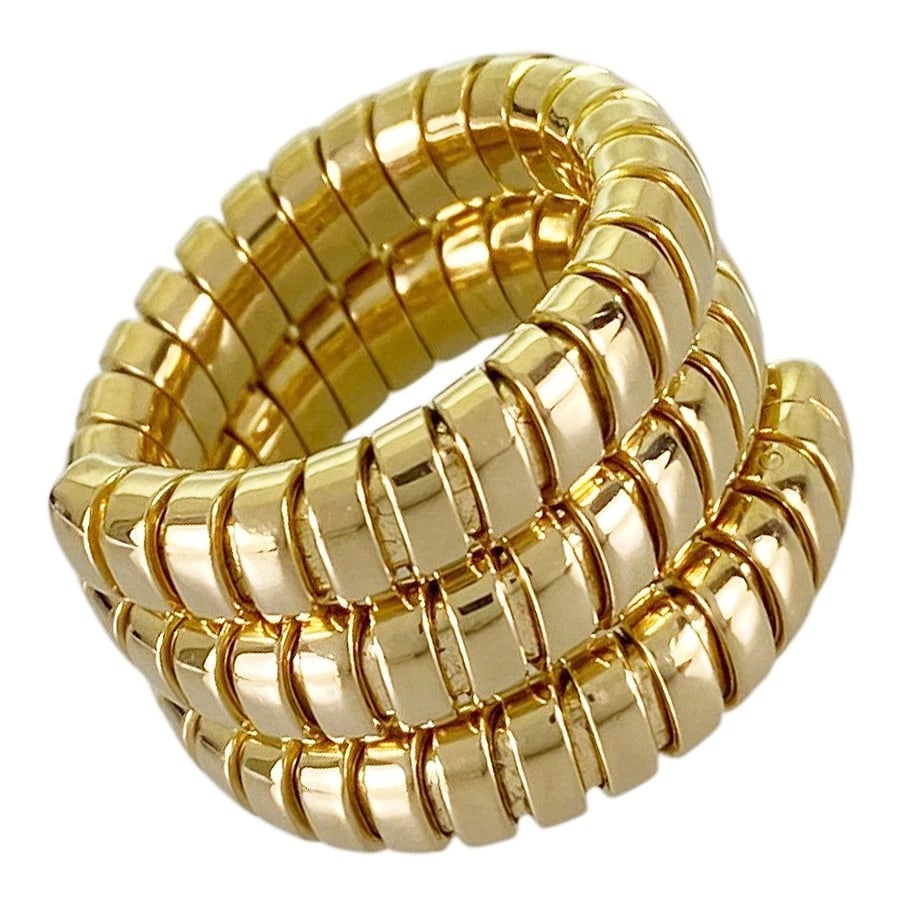 BVLGARI TUBOGAS YELLOW GOLD RING (1 of 8)