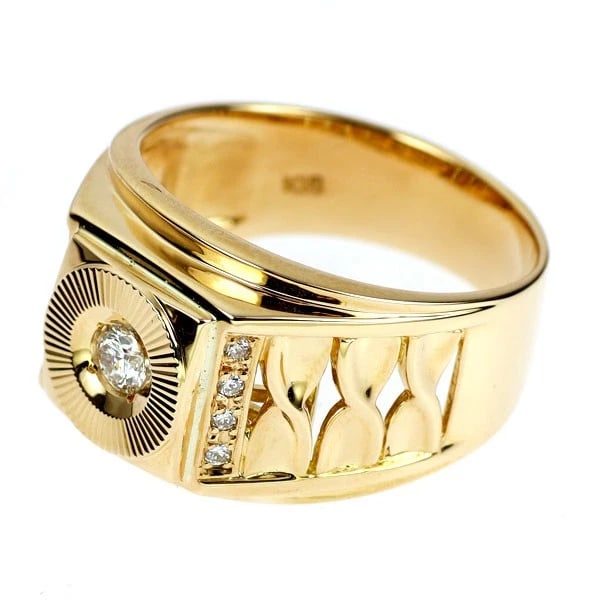 K18YG DIAMOND RING - 2