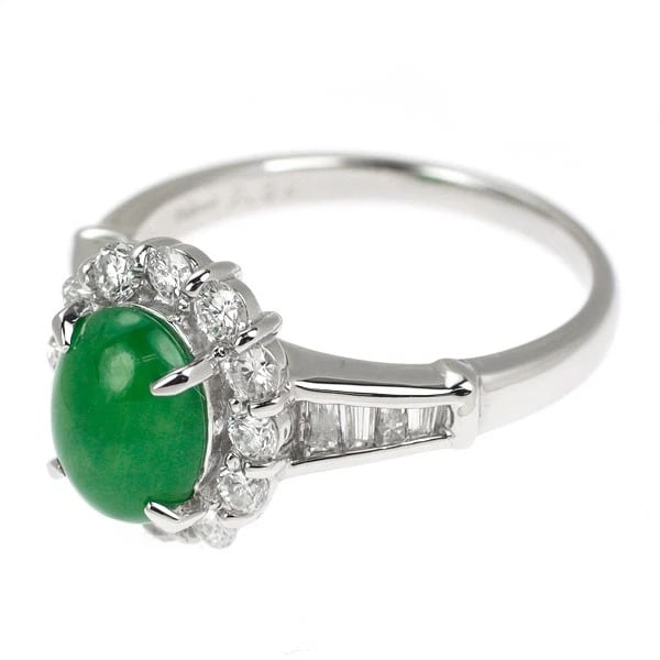 PT900 JADE DIAMOND RING - 2