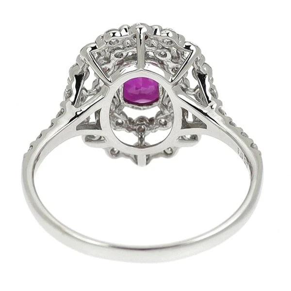 PT900 UNHEATED RUBY DIAMOND RING - 3