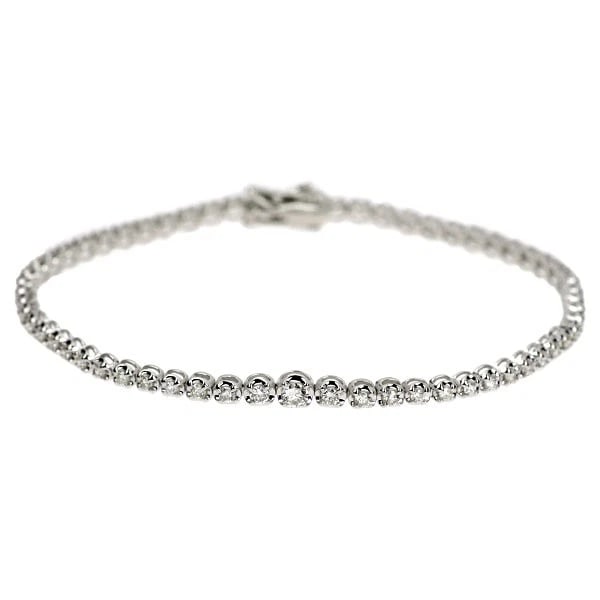 K18WG TENNIS DIAMOND BRACELET: K18WG TENNIS DIAMOND BRACELET Brand: None Type/Style: bracelets Material: K18WG, Main Stone Natural Color: WG Size: Accessories: None Accessories Notice: When purchasing pre-owned goods, please refer