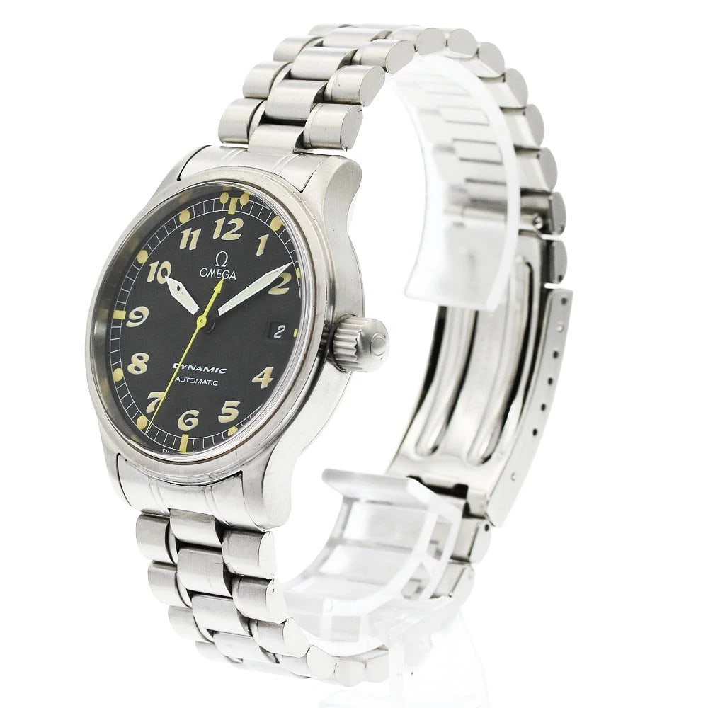 OMEGA DYNAMIC DATE BLACK AUTOMATIC WATCH - 2