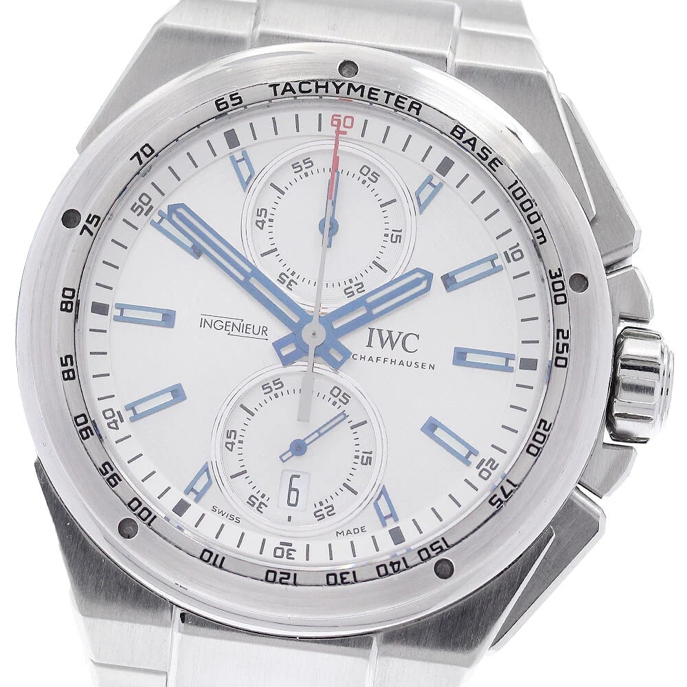 IWC SCHAFFHAUSEN INGENIEUR CHRONOGRAPH WATCH: IWC SCHAFFHAUSEN Ingenieur Chronograph Watch Brand: IWC SCHAFFHAUSEN Type/Style: Wristwatch Material: Band Material Stainless Steel, Case Material Stainless Steel Color: Dial Color Silver Band Color