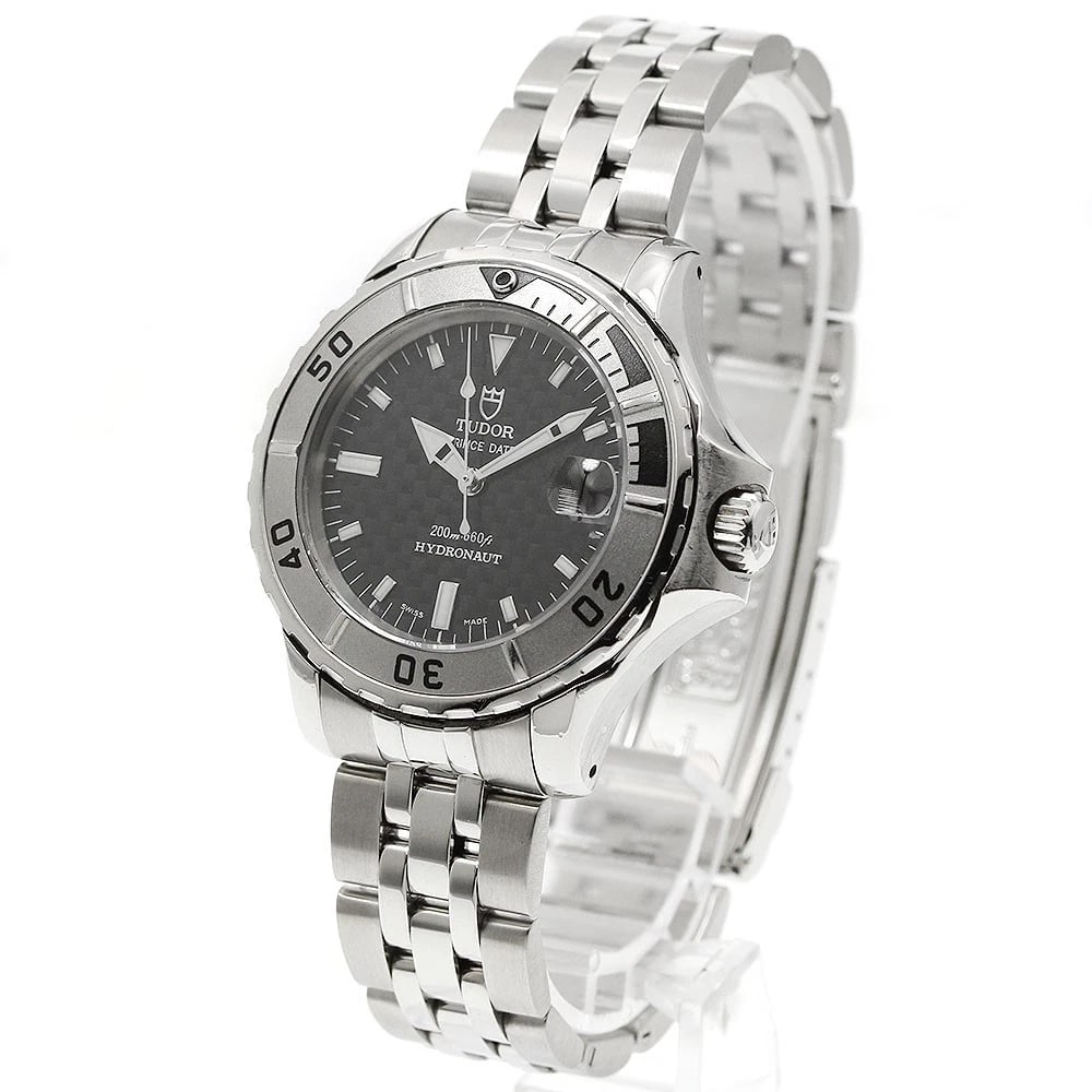 TUDOR HYDRO DATE BLACK AUTOMATIC WATCH - 2