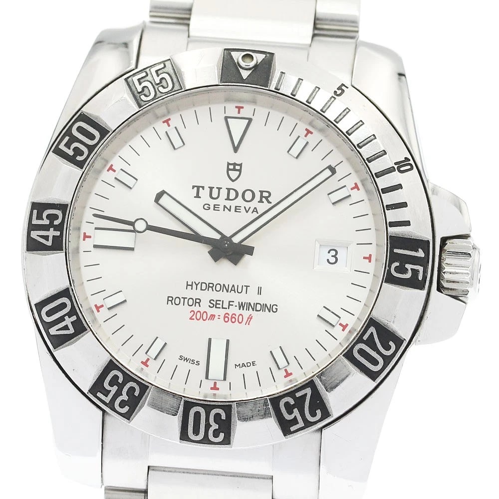 TUDOR HYDRO DATE SILVER AUTOMATIC WATCH: TUDOR Hydro Date Silver Automatic Watch Brand: TUDOR Type/Style: Wristwatch Material: Band Material Stainless Steel, Case Material Stainless Steel Color: Dial Color Silver Band Color Silver Case Color