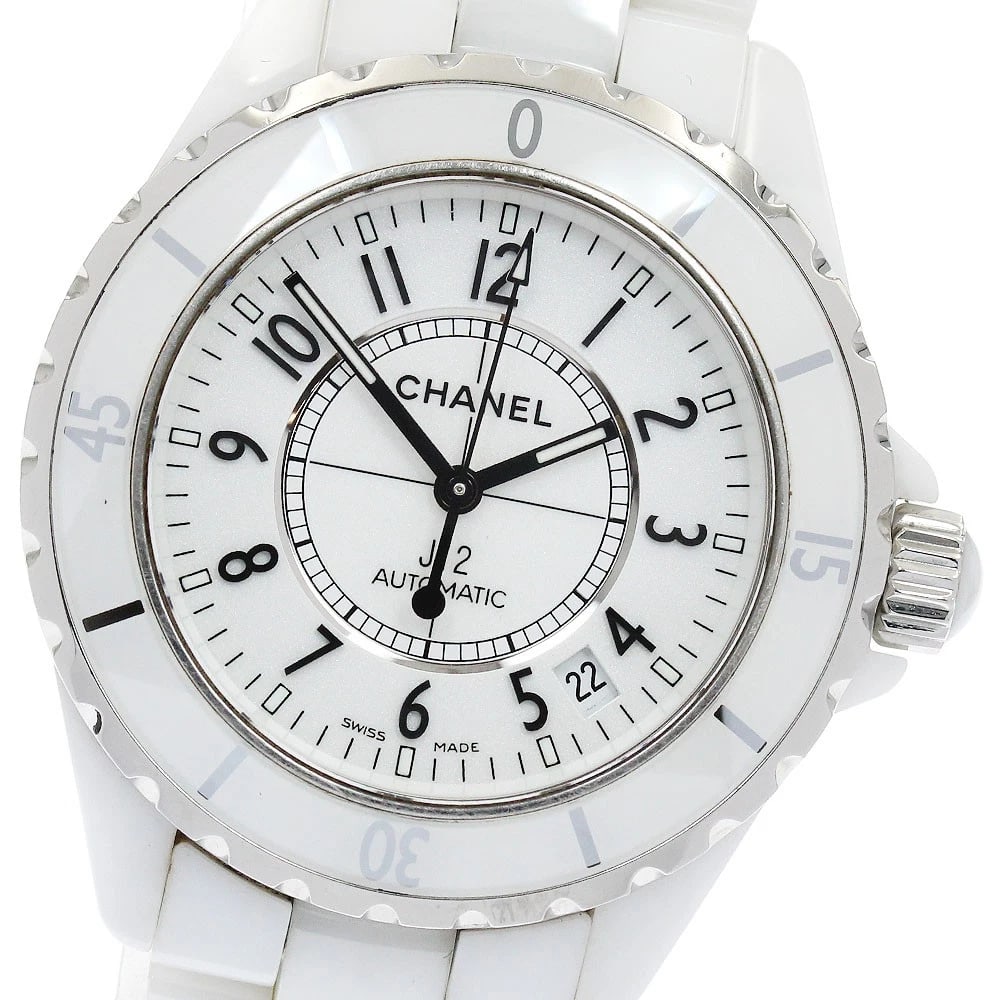 CHANEL J12 WHITE CERAMIC AUTOMATIC WATCH: CHANEL J12 White Ceramic Automatic Watch Brand: CHANEL Type/Style: Wristwatch Material: Band Material Ceramic / Stainless Steel, Case Material Ceramic / Stainless Steel Color: Dial Color white Band
