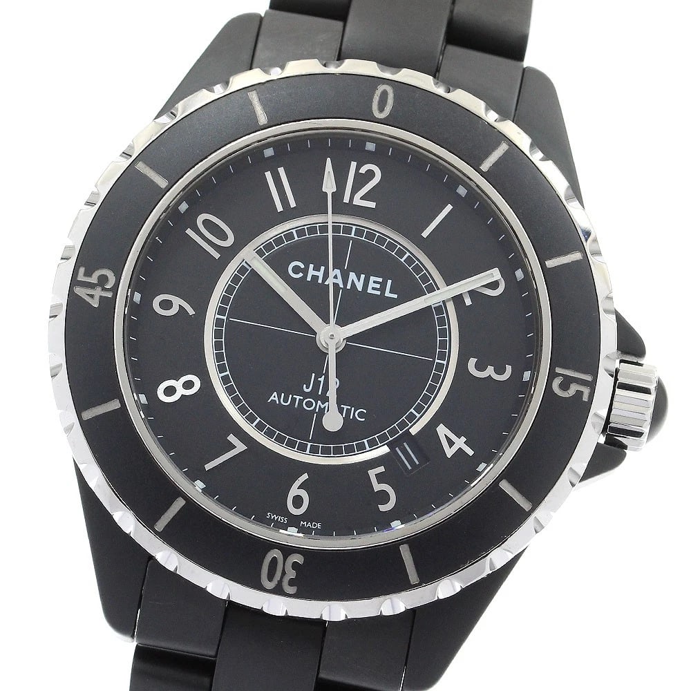 CHANEL J12 MATTE BLACK CERAMIC AUTOMATIC WATCH: CHANEL J12 Matte Black Ceramic Automatic Watch Brand: CHANEL Type/Style: Wristwatch Material: Band Material Ceramic / Stainless Steel, Case Material Ceramic / Stainless Steel Color: Dial Color black
