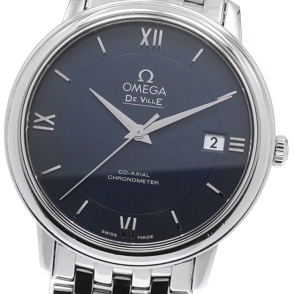 OMEGA DE VILLE PRESTIGE DATE CO-AXIAL AUTOMATIC WATCH: OMEGA De Ville Prestige Date Co-Axial Automatic Watch Brand: OMEGA Type/Style: Wristwatch Material: Band Material Stainless Steel, Case Material Stainless Steel Color: Case Color Silver Band Color