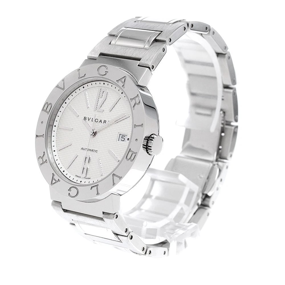 BVLGARI DATE SILVER AUTOMATIC WATCH - 2