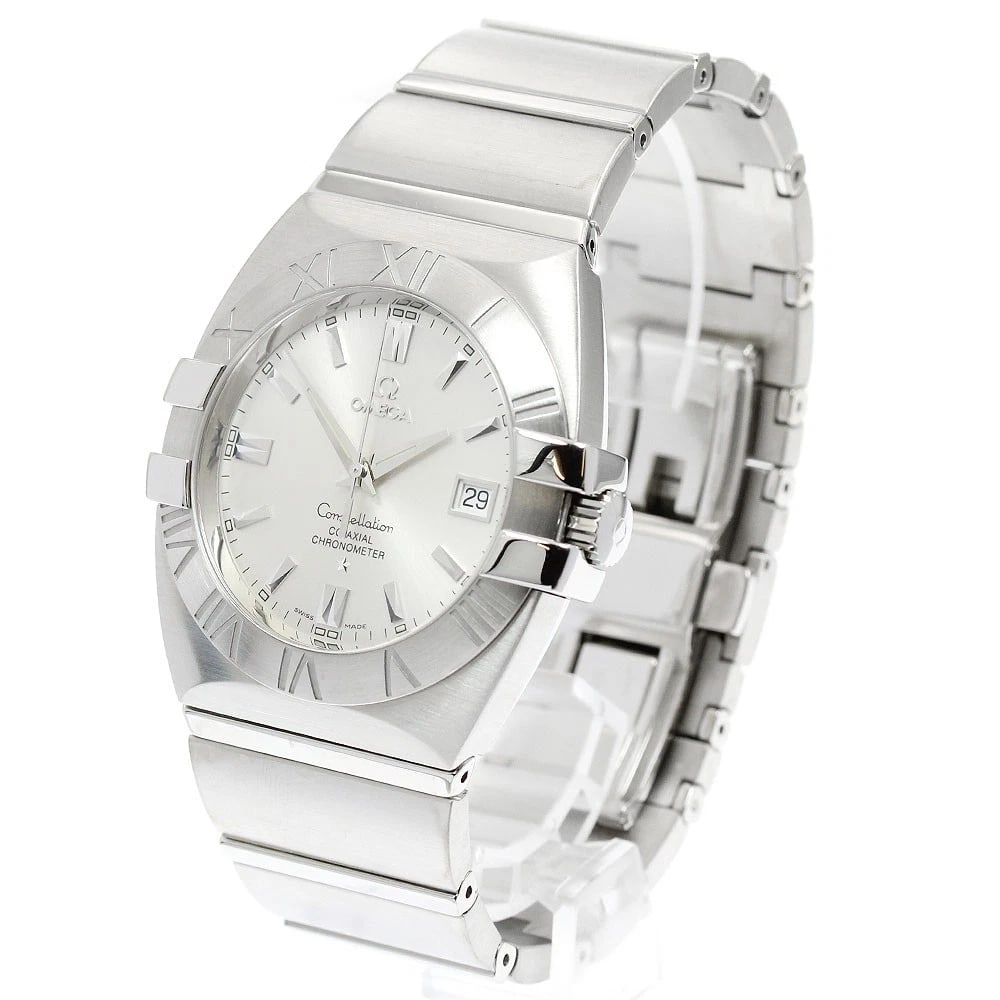 OMEGA CONSTELLATION DATE SILVER AUTOMATIC WATCH - 2